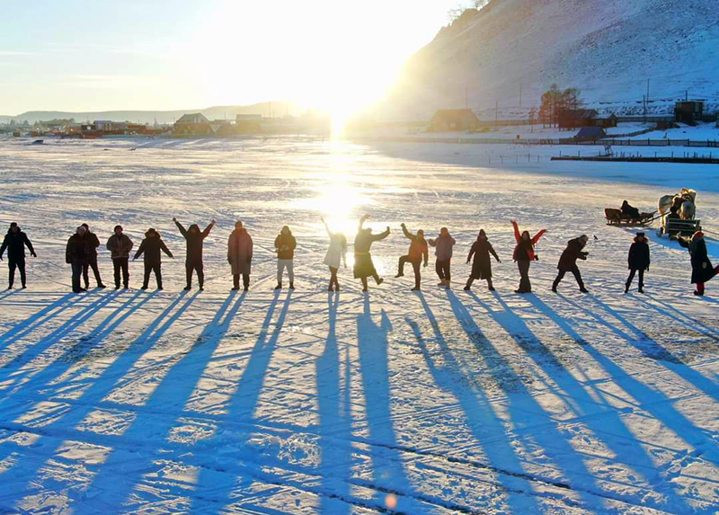 Frozen Khuvsgul lake